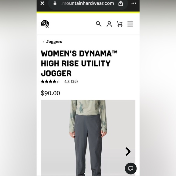 Mountain Hardwear Dynama High Rise Utility Jogger Gray Volcanic Medium Outdoor - Picture 11 of 16